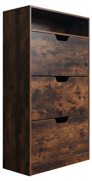 Schuhschrank Kipper mit offenem Fach Anthrazit - Breite: 80 cm