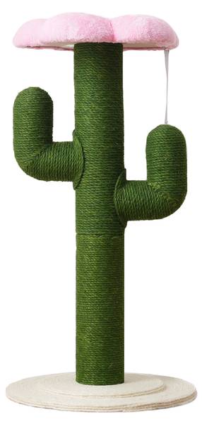 Kat klimrek FlowerWoody groen - plaatmateriaal op houtbasis - 46 x 90 x 46 cm