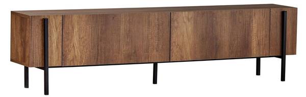 TV-Möbel ATLAS Schwarz - Holzwerkstoff - 30 x 45 x 180 cm