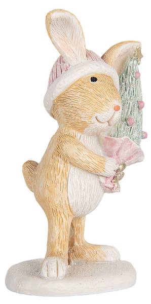 Kaninchen Xmas&Anner Braun - Kunststoff - 5 x 10 x 5 cm