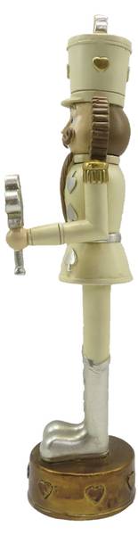 Figur Nussknacker Weihnachten-Beckett Beige - Kunststoff - 6 x 24 x 6 cm