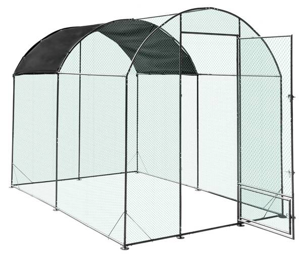 Hühnerstall XL2113 Grün - Eisen - 203 x 220 x 302 cm