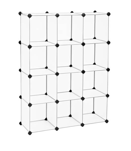 Steckregalsystem DIY-Würfelregal Weiß - Kunststoff - 31 x 123 x 93 cm