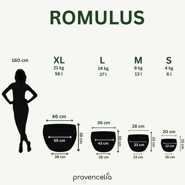 Pflanzkübel Romulus 21 x 15 x 21 cm