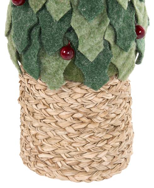 Dekoobjekt SIMONIEMI 2-tlg Braun - Grün - Rot - Naturfaser - 14 x 55 x 10 cm