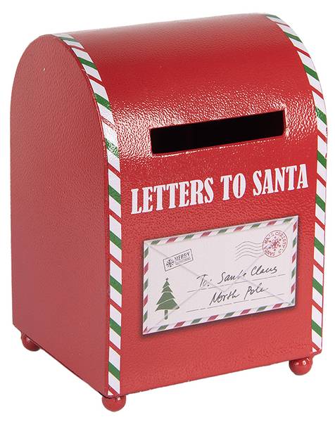 Briefkasten Xmas&Ideon Rot - Metall - 13 x 19 x 14 cm
