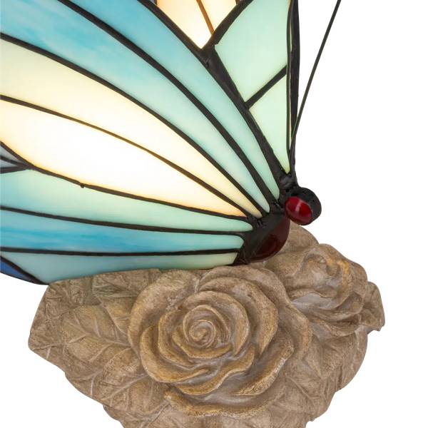 Tiffany Tischlampe Schmetterling 8000 Blau