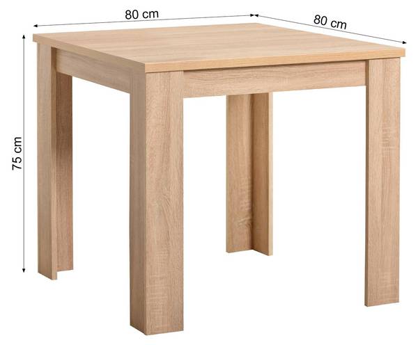 Essgruppe 2757 Braun - Grau - Samt - 80 x 88 x 80 cm