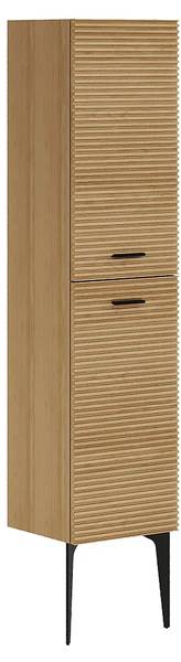 Badschrank SARONE Beige - Holz teilmassiv - 30 x 140 x 35 cm