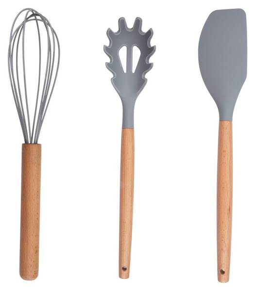 Küchenutensilien-Set MEALKO280005 Grau - Kunststoff - 13 x 32 x 13 cm