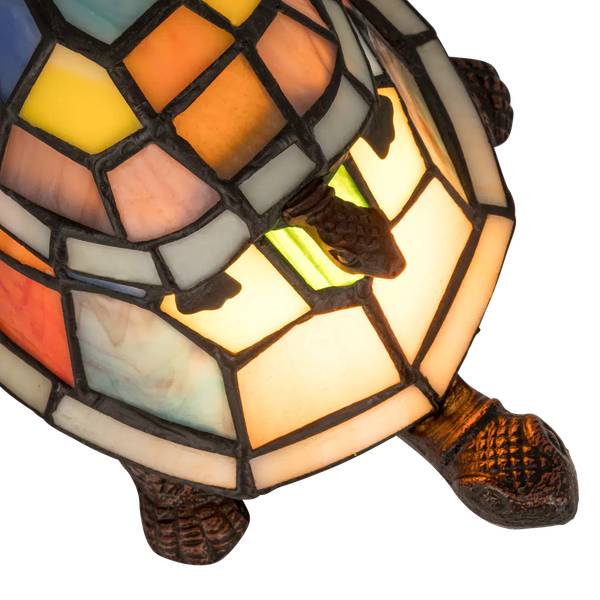 Tiffany Tischlampe Schildkröten 8090 Glas - 22 x 16 x 18 cm