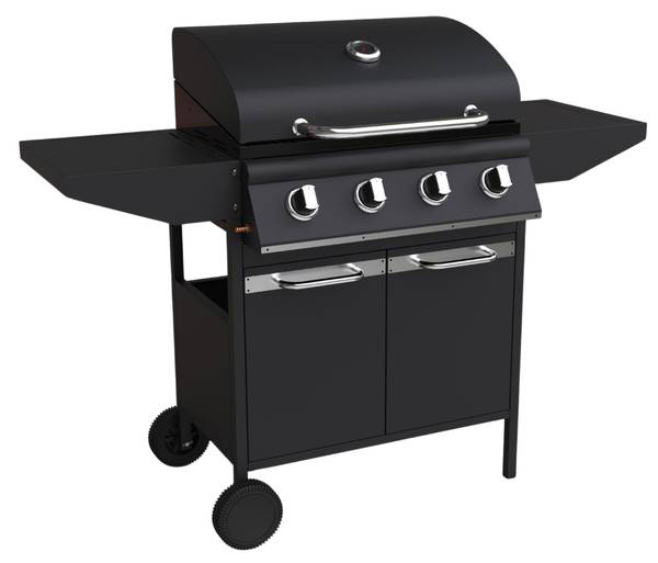 Gasgrill COMMI Schwarz - Metall - 57 x 106 x 136 cm