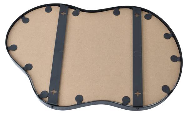 Spiegel Sona2 Schwarz - Metall - 38 x 62 x 4 cm