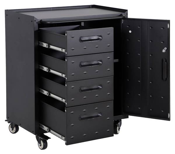 Unterschrank Bobby Schwarz - Metall - 42 x 88 x 75 cm