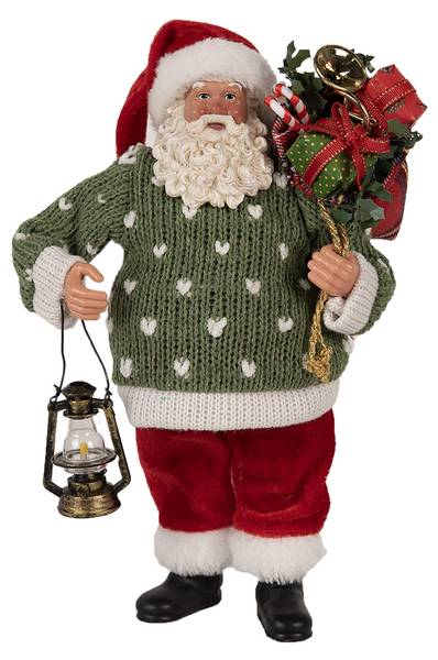 Weihnachtsmann Xmas&Matthew Grün - Kunststoff - 11 x 27 x 17 cm