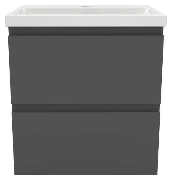 Waschtisch Set Aalst 2tlg. Anthrazit - 51 x 40 cm