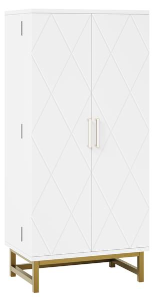 Küchenschrank BAMU339 Ⅴ Weiß - Holzwerkstoff - 60 x 130 x 40 cm