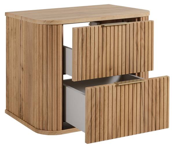 Badezimmerschrank Rhône Gold - Eiche Dekor - 60 x 52 cm