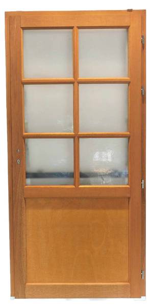 Porte De Service Naxos 156 Marron - Bois manufacturé - En partie en bois massif - 90 x 215 x 7 cm