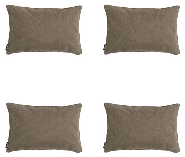Dekokissen Canvas 4er-Set Taupe