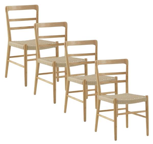 Stoelen 11592 set van 4 bruin - massief hout - 51 x 83 x 44 cm