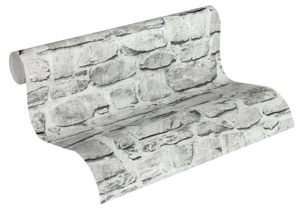 Vliestapete 363701-GU Grau - Kunststoff - 53 x 1 x 1005 cm