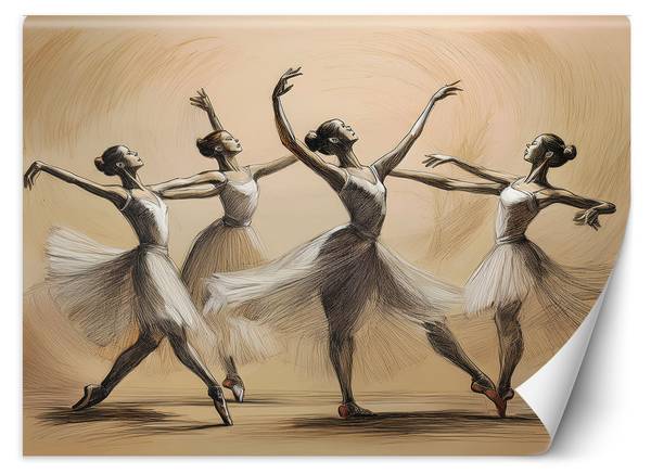 Fototapete Ballerinas tanzen Vintage 100 x 70 cm