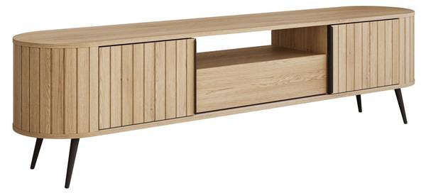 TV-Schrank WILLOW Schwarz - Braun - Holzwerkstoff - 196 x 51 x 40 cm