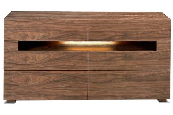 Anrichte 7076 Braun - Nussbaum - Walnuss - Zink - 140 x 71 x 43 cm