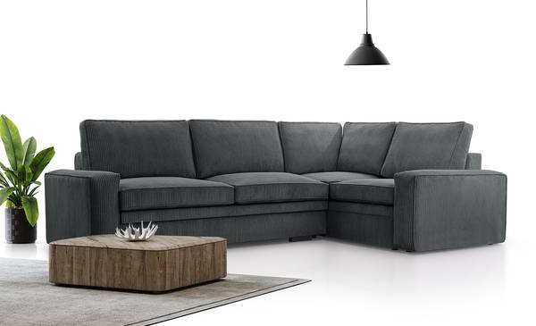 Ecksofa FJORDI Dunkelgrau