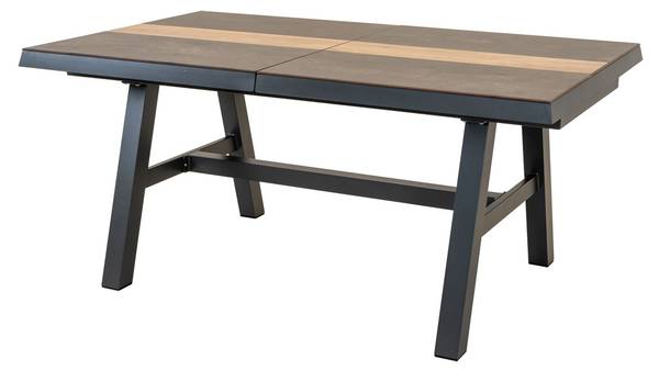 Gartentisch BRIXTON Grau - Metall - 102 x 15 x 170 cm