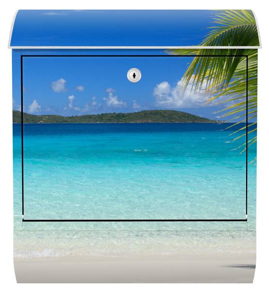 Briefkasten Perfect Maledives Türkis - Stahl - 39 x 46 x 13 cm