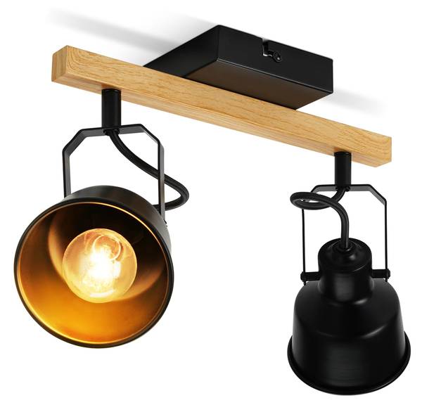 spot plafond LED FmjRT Noir - Nb d'ampoules : 2