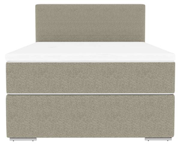 Boxspringbett Phönix Mini Beige - Webstoff - 106 x 103 x 209 cm