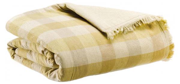 Bedruckte Decke Kate Gelb