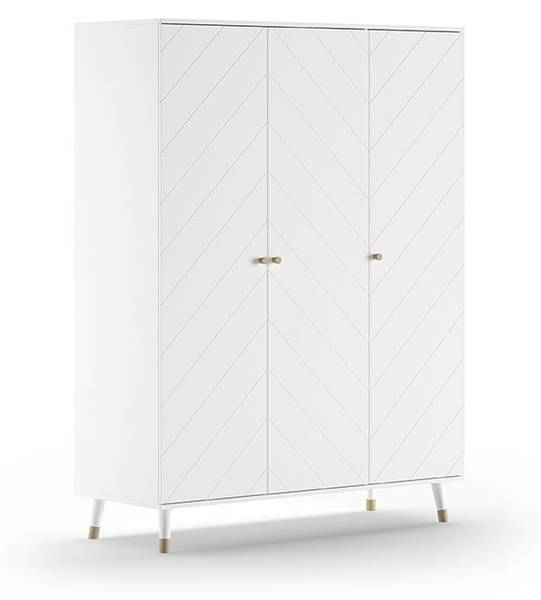 Kleiderschrank BILLY Weiß - Massivholz - 150 x 201 x 59 cm