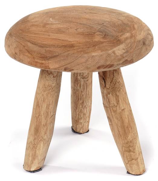 Hocker Klara Braun - Massivholz - 28 x 28 x 28 cm