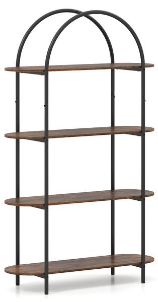 4-stöckiges Bücherregal 04912687 Braun - Holzwerkstoff - 95 x 156 x 34 cm
