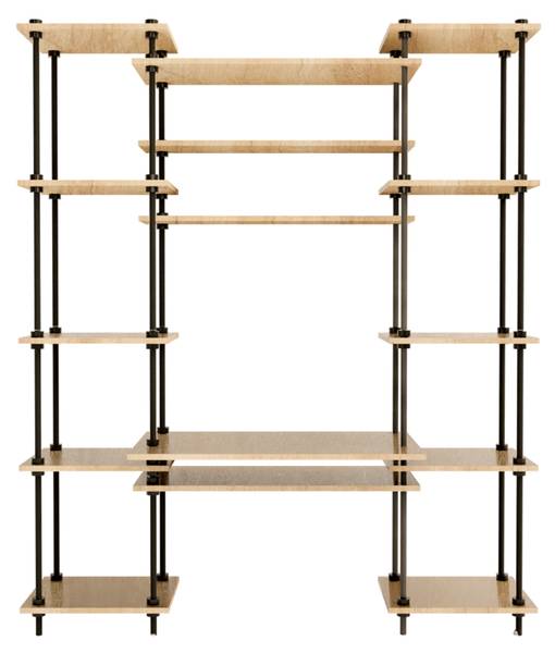 Schreibtisch  64745 Braun - Metall - 151 x 185 x 53 cm