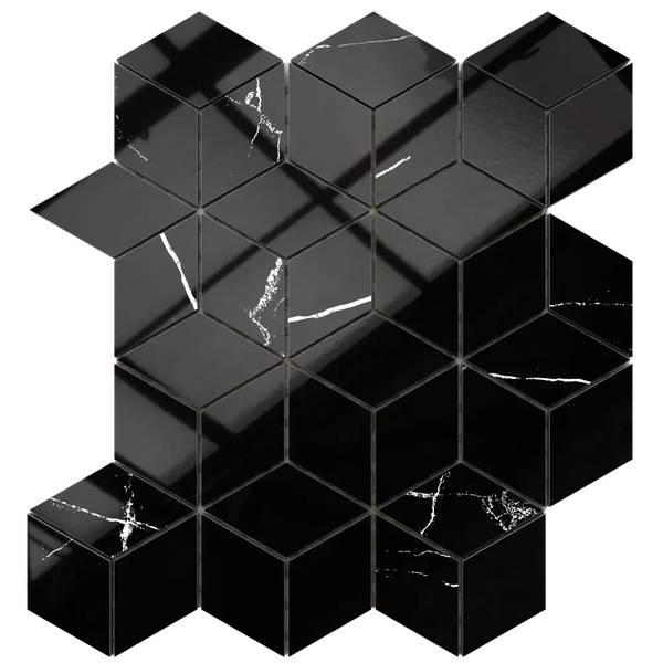Feinsteinzeugmosaik MG311 Schwarz - Keramik - 27 x 27 x 31 cm