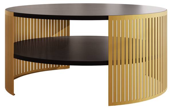 Couchtisch Fikoli Schwarz - Gold