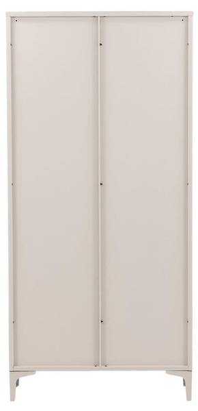 Vitrinenschrank Piring Beige - Metall - 90 x 190 x 40 cm