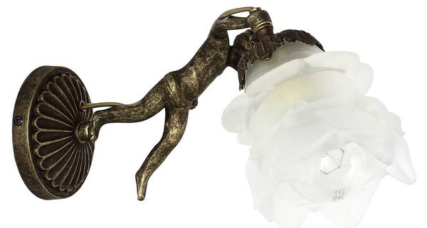 Wandleuchte PUTTI Bronze - Silber / Grau - Silbergrau - Weiß