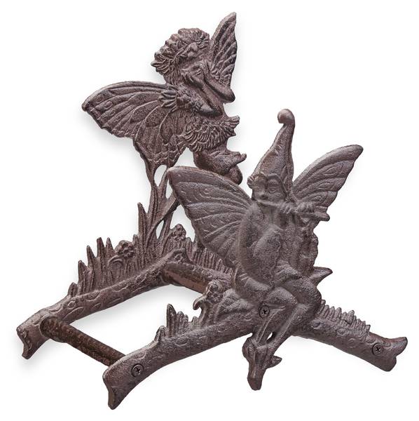 Schlauchhalter mit Motiv Braun - Gusseisen - 24 x 24 x 15 cm