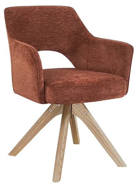 Stuhl KONYA Braun - Textil - 57 x 80 x 62 cm
