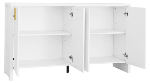 Buffet O3187 Weiß - Holzwerkstoff - 140 x 80 x 38 cm