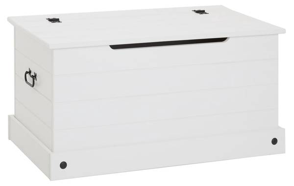 Holztruhe RURAL Weiß - Kiefer - 91 x 46 x 50 cm