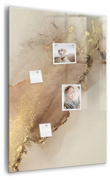 Glas Magnettafel Glitzermarmor 70 x 100 cm