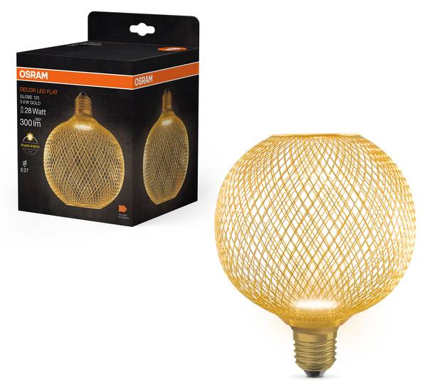 Decor Flatlampe Globe Gold