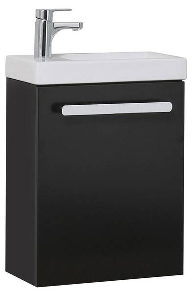Handwaschstation-Set NEVADA Schwarz - Holzwerkstoff - 41 x 53 x 21 cm